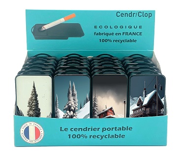 CendriClop le cendrier portable 100% recyclable Chalet Rando +cordon