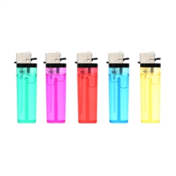 Briquet Atomic pierre jetable transparents assortis 50/1000