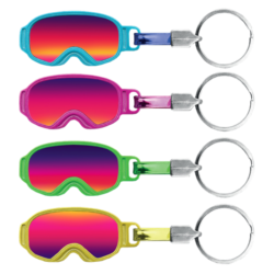 Porte-clés forme masque de ski doming Néons