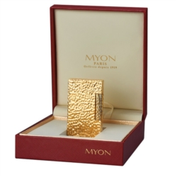 Briquet piezo Myon Paris design Meteor doré 5/50