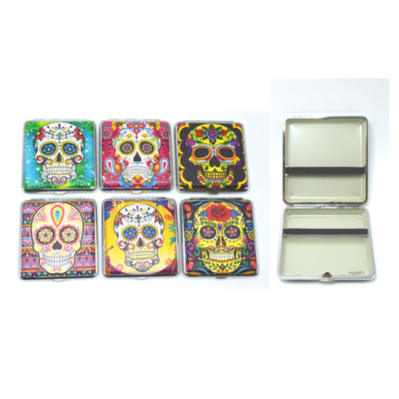 Etui pour cigarettes en métal décors Catrina 6/120