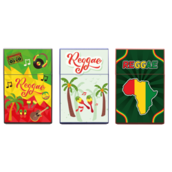 Boite étui paquet 20 cig 85mm plastique décors Reggae 12/240