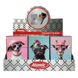 Boite étui paquet 20 cig 85mm plastique décors Animaux 12/240