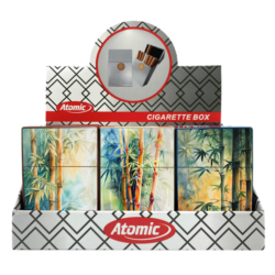 Boite étui paquet 20 cig 85mm plastique décors Bamboo 12/240