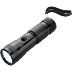 Lampe torche en métal 14 LED avec dragonne dans boite cadeau