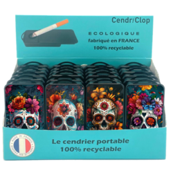 Cendriclop le cendrier portable 100% recyclable Catrina flowers III