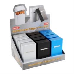 ETUI PAQUET CIGARETTES ALU 100 MM 3 COLORIS 12/240