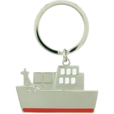 PORTE CLEFS NICKEL BRILLANT FORME DE BATEAU 10/500*